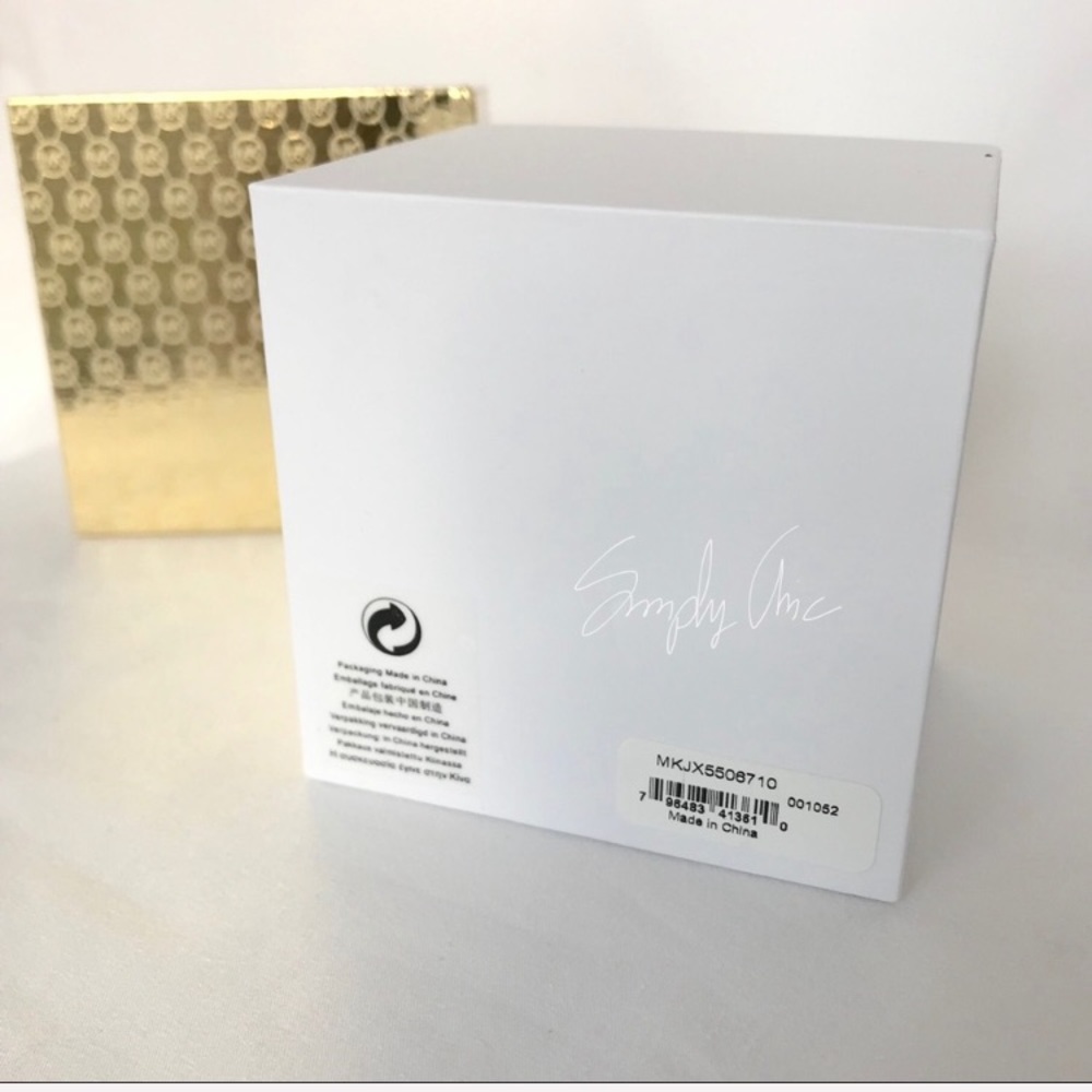 BRAND NEW authentic MK gold tone CZ drop earrings - Picture 4 of 4